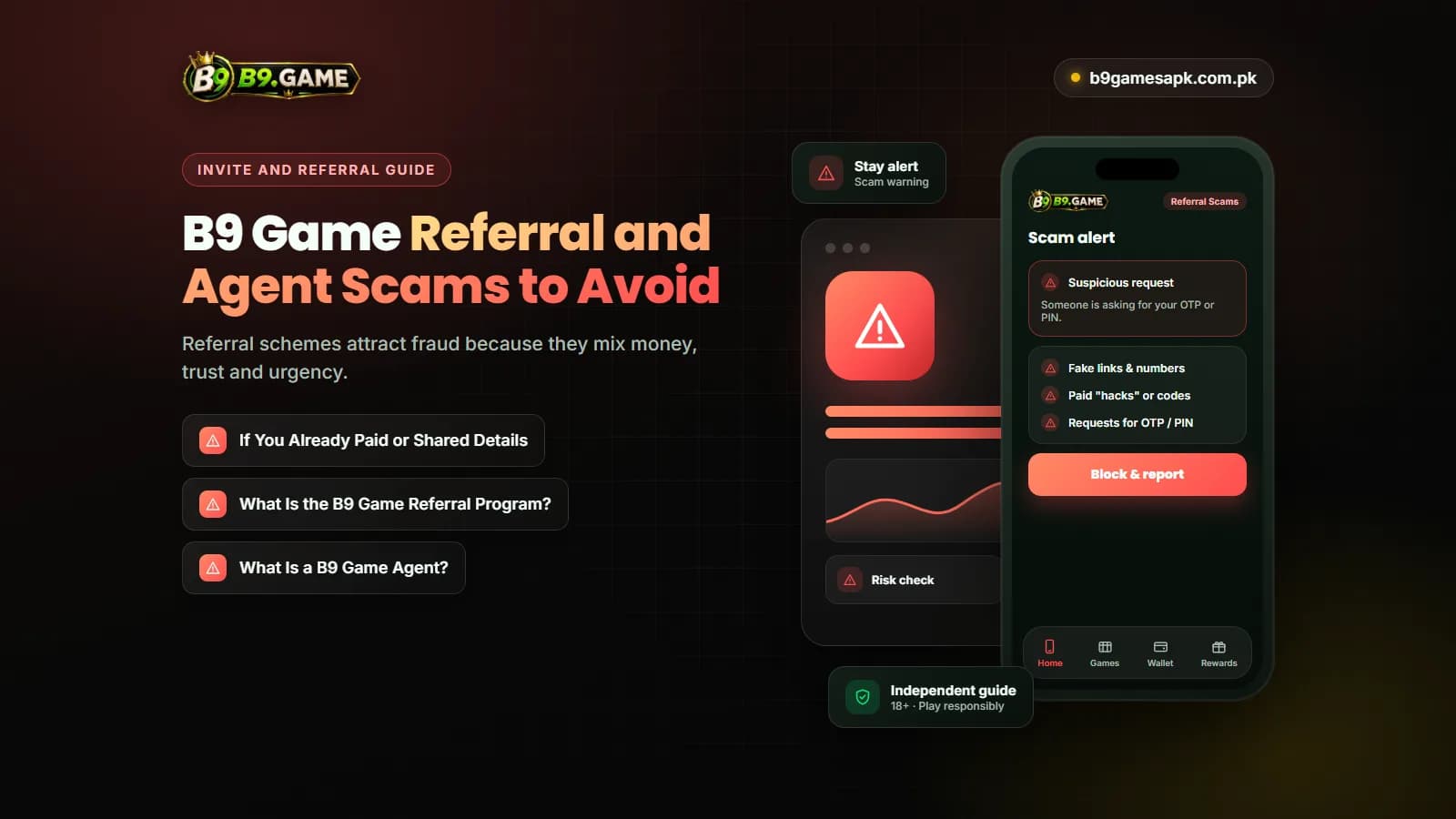 Warning signs of fake B9 Game agent and referral offers