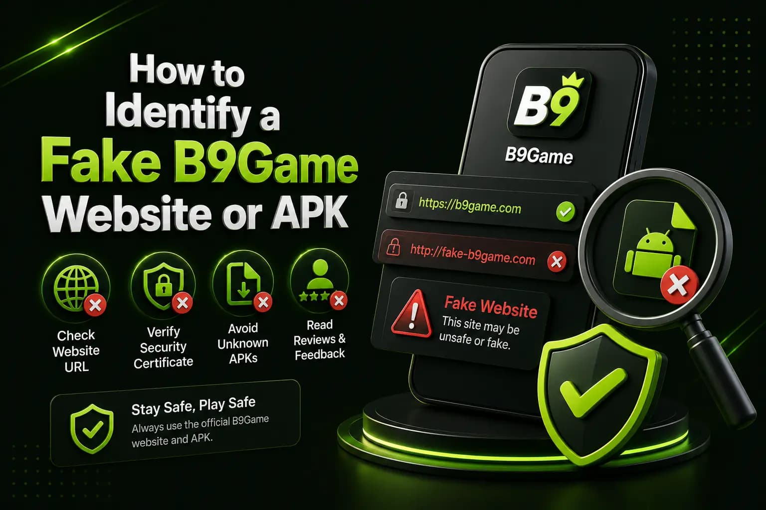 Verify Before You Download Checking a B9Game website domain and APK download source for authenticity