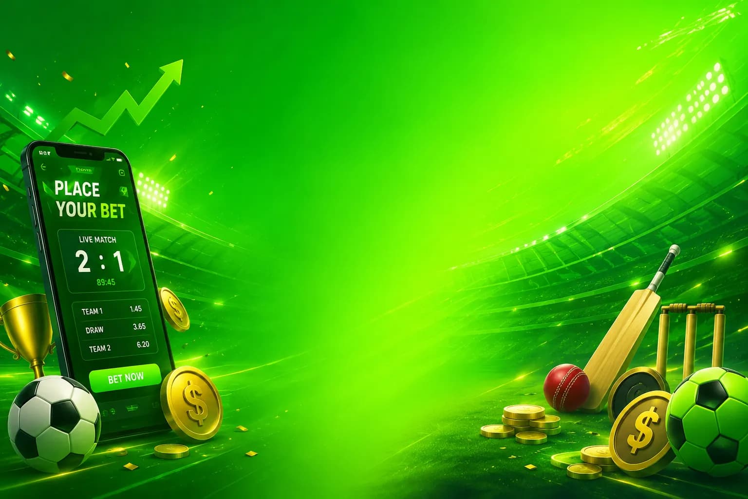 B9Game B9Game mobile betting app showing live match odds, football and cricket in a stadium