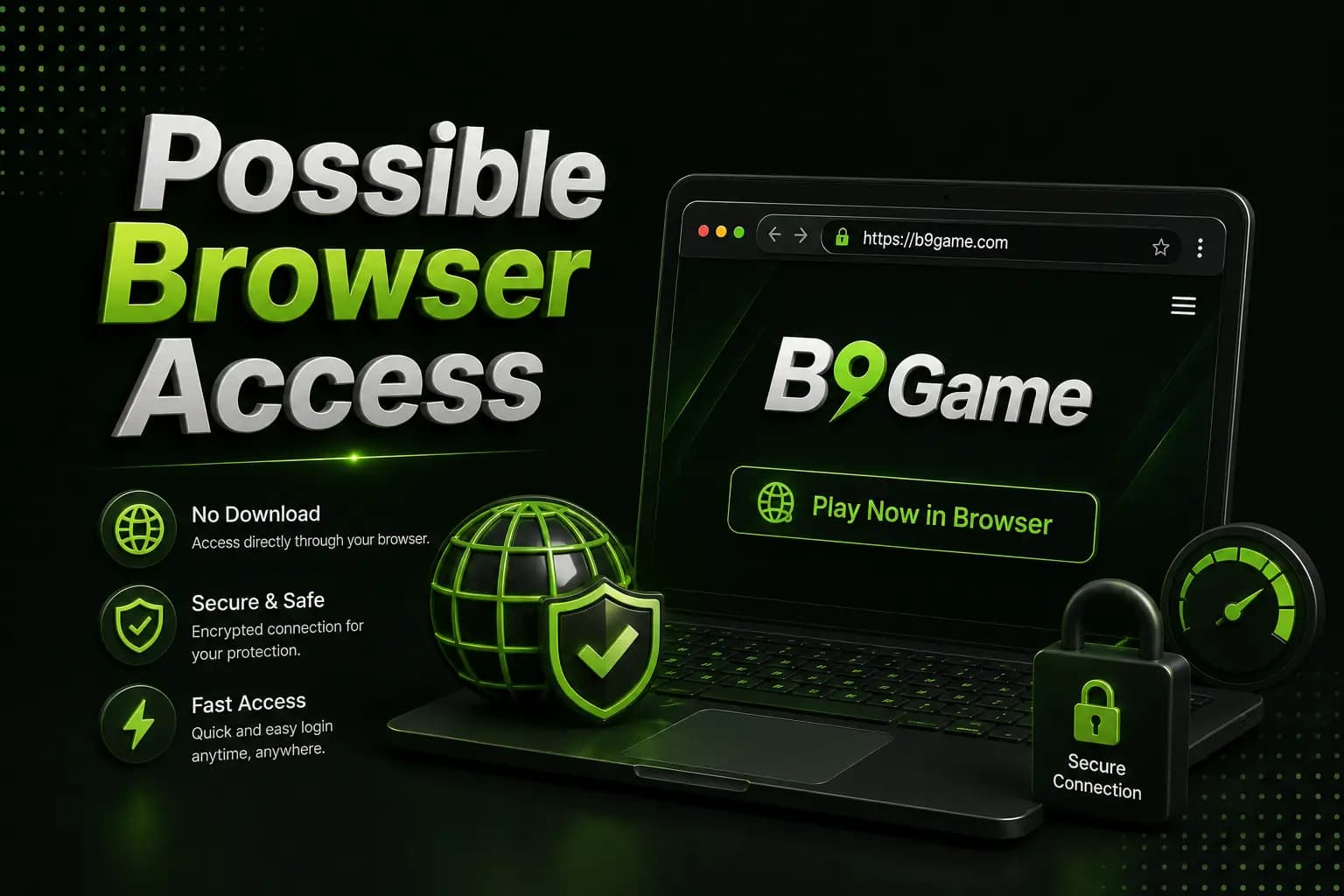 Browser Access Possible B9Game browser access on iPhone