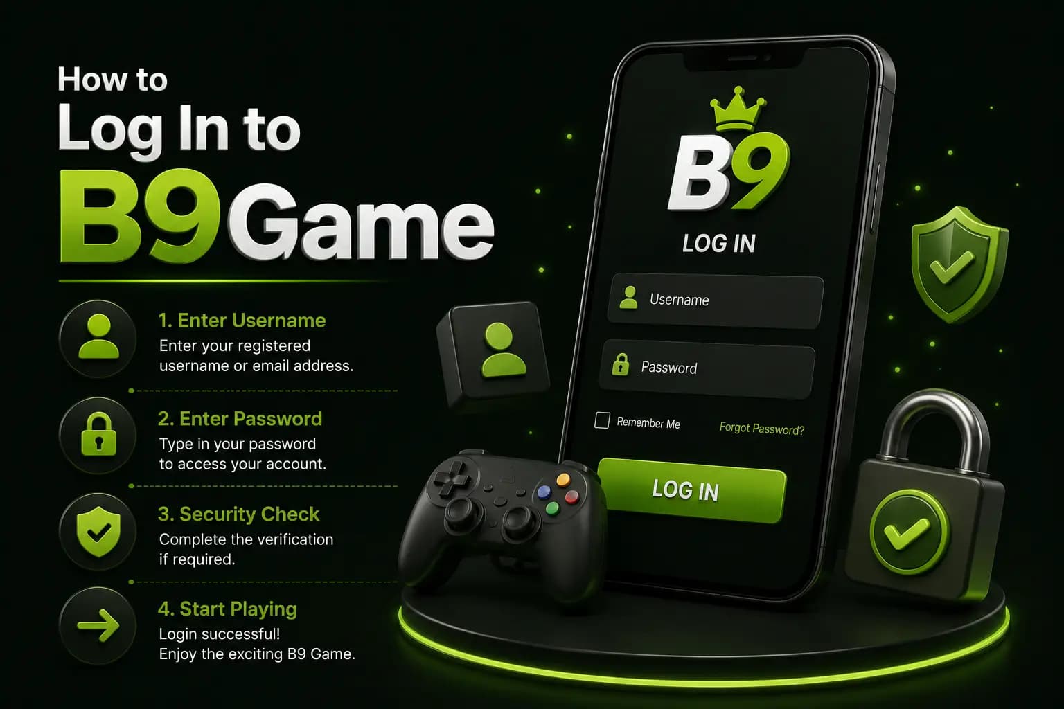 How to Log In How to log in to B9Game