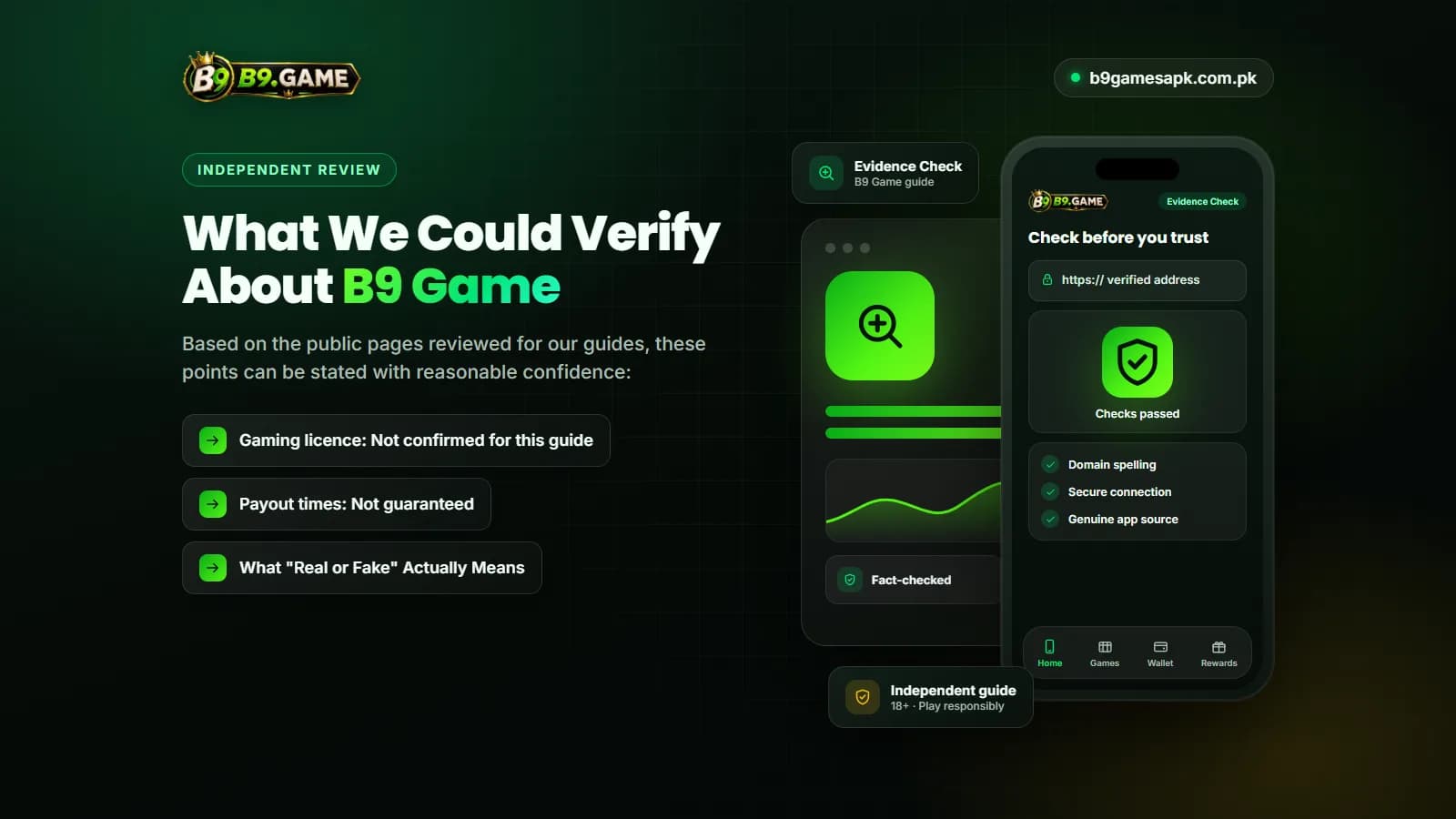 Evidence Check What can and cannot be verified about B9 Game