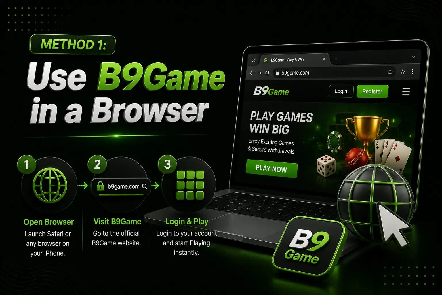 Browser Access Use B9Game in a PC browser