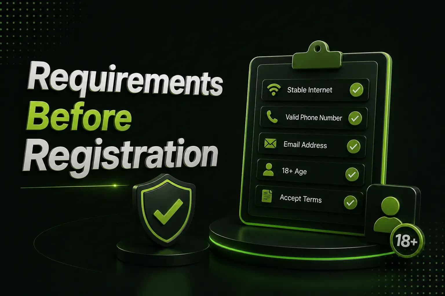 Requirements Requirements before B9Game registration