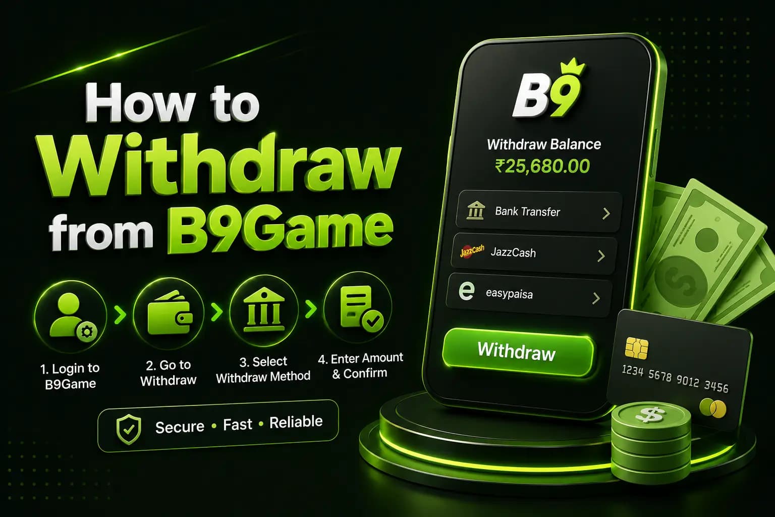 How to Withdraw How to withdraw from B9Game
